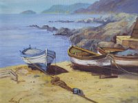 I gozzi  Olio su tela - 40 x 50